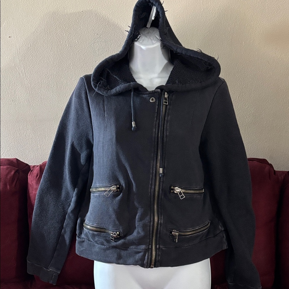 Free People navy blue Bomber Jacket